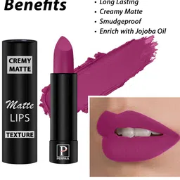 PERPAA Creamy Matte Set Of 2 Long Lasting Bullet Lipstick - Red bloom 55 - Rose Magenta 58 image 5