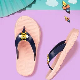 Aqualite Kids Textured Applique Thong Flip-Flops-54