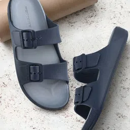 Red Tape Men Open Toe Sliders-15