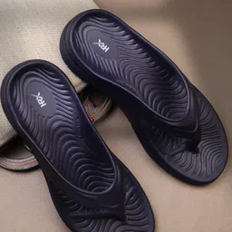 HRX by Hrithik Roshan Men Navy Blue Textured Thong Flip-Flops-picture-31