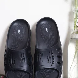 HRX by Hrithik Roshan Men Black Self Design Sliders-picture-13