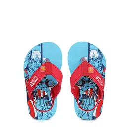 toothless Boys Blue & Red Marvel Avengers Printed Rubber Thong Flip-Flops-image-14
