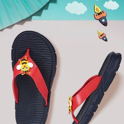 Aqualite Kids Textured Applique Thong Flip-Flops-30