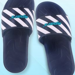 Sparx Men Synthetic Striped Sliders-image-17