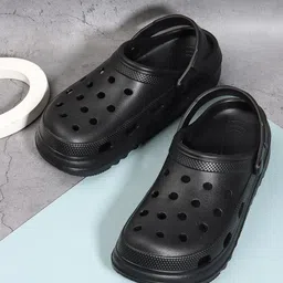 The Roadster Lifestyle Co. Men Black Self Design Clogs-picture-19