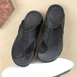 SOFTIO Men Black Thong Flip-Flops-30