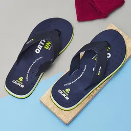 Duke Men Navy Blue & White Printed Thong Flip-Flops-picture-16