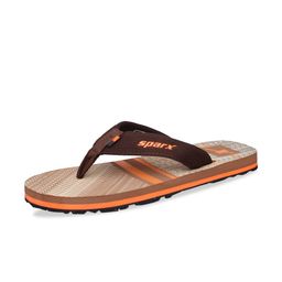 Sparx Men Brown & Beige Printed Thong Flip-Flops-image-73