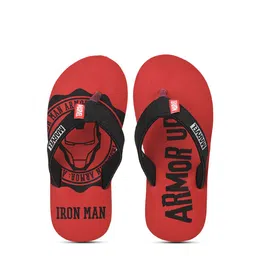 toothless Boys Red & Black Marvel Avengers Printed Rubber Thong Flip-Flops-image-56