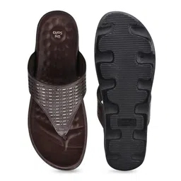 UNISTAR Textured Open Toe Flats With Laser Cuts image 4