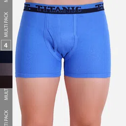 T.T. Men Pack Of 4 Titanic ICD Pure Cotton Long Trunks-image-96