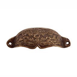 Indianshelf Bronze Floral Textured Metal Drawer Handle-image-98