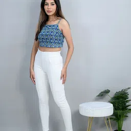 Mlada Slim Fit High Waist Jeggings with Elastic Waist Band-picture-27