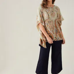 The Kaftan Company Women Beige Floral Loungewear Set-picture-45