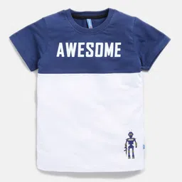 Here&Now X Game Begins Boys Typography Printed Pure Cotton T-shirt-image-29