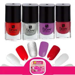 ForSure Trendy Set Of 4 Long Lasting Nail Enamel-5ml Each-109-105-106-107-53