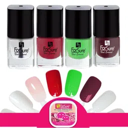ForSure Set Of 4 Trendy Long-Lasting Nail Polish 5ml Each - Shades 114-111-106-117-25