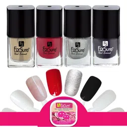 ForSure Set Of 4 Trendy Long-Lasting Nail Polish 5ml Each - Shades 106-105-118-119-50
