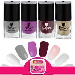 ForSure Set Of 4 Trendy Long-Lasting Nail Polish 5ml Each - Shades 119-109-110-111-34