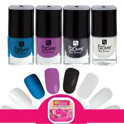 ForSure Set Of 4 Trendy Long-Lasting Nail Polish 5ml Each - Shades 109-112-115-118-19