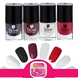 ForSure Set Of 4 Trendy Long-Lasting Nail Polish 5ml Each - Shades 111-106-115-118-23