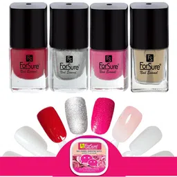 ForSure Set Of 4 Trendy Long-Lasting Nail Polish 5ml Each - Shades 119-105-106-108-57