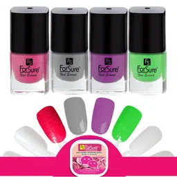ForSure Set Of 4 Trendy Long-Lasting Nail Polish 5ml Each - Shades 108-109-110-117-56