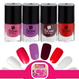 ForSure Set Of 4 Trendy Long-Lasting Nail Polish 5ml Each - Shades 107-108-109-111-21
