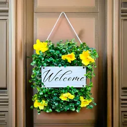 Akaar Yellow & Green Welcome Signage Wall Hanging-14