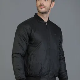 TQS Men Black Windcheater and Water Resistant Bomber Jacket-picture-57