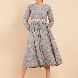 Soch Women Grey Floral Printed Kurta-image-19