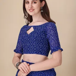 PMD Fashion Bandhani Printed Semi-Stitched Lehenga & Unstitched Blouse With Dupatta image 2
