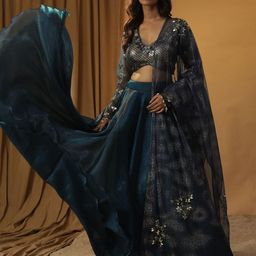 ARPITA SULAKSHANA Embellished Sequinned Made to Measure Lehenga & Blouse With Dupatta image 5
