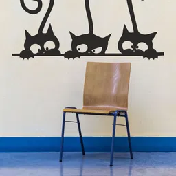 RANGOLI Kids Black Cat Wall Sticker-52