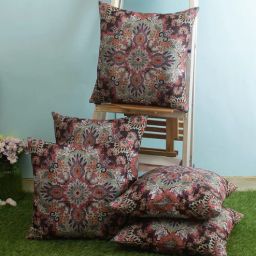 romee Multicolour Polyester Ethnic Motif 16x16 inches Cushion Cover (5Pc)-picture-29