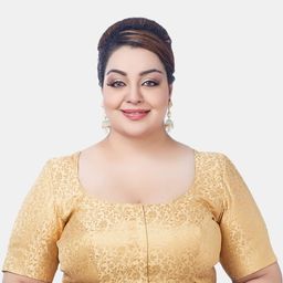 neckbook Plus Size Woven Design Brocade Saree Blouse-image-5