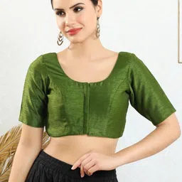 SALWAR STUDIO Round Neck Padded Readymade Saree Blouse-picture-21
