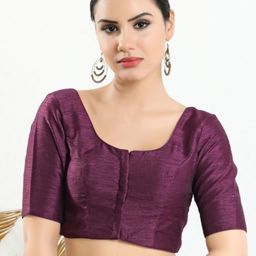 SALWAR STUDIO Art Silk Readymade Saree Blouse-image-51