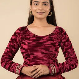 Bindigasm's Advi Self Design Stretchable Saree Blouse-picture-23