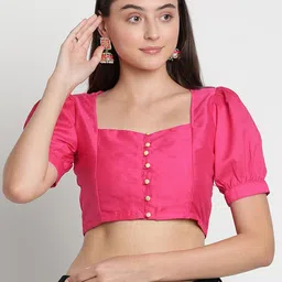 studio rasa Button-Down Puff Sleeve Blouse-image-90