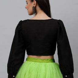 studio rasa Chroma Button Down Saree Blouse image 4