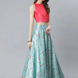 Kaizen TEXO FAB Printed Semi-Stitched Lehenga & Blouse With Dupatta image 4
