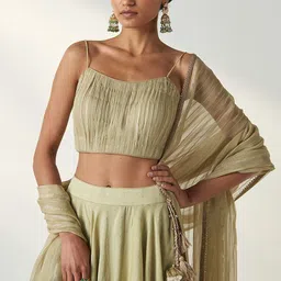 STUDIO BAGECHAA Embellished Sequinned Ready to Wear Lehenga & Blouse With Dupatta image 2