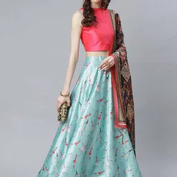 Kaizen TEXO FAB Printed Semi-Stitched Lehenga & Blouse With Dupatta image 3