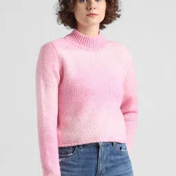 ONLY Self Design Cable Knit Acrylic Pullover-image-58
