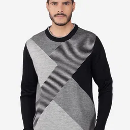 INVICTUS Colourblocked Acrylic Pullover-image-59