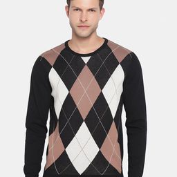 Blackberrys Men Black & Brown Cotton Pullover-picture-32