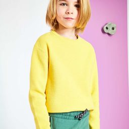 KIABI Boys Cable Knit Self Design Cotton Pullover Sweater-14