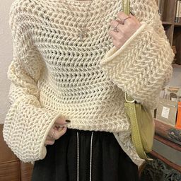 LULU & SKY Boat Neck Open Knit Pullover Sweater-12