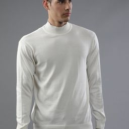 t-base High Neck Cotton Pullover Sweater-image-11